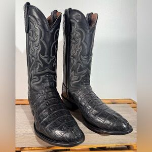 Nocona Men’s Handmade Exotic Cowboy Boots Size 12 D Crocodile Made In USA